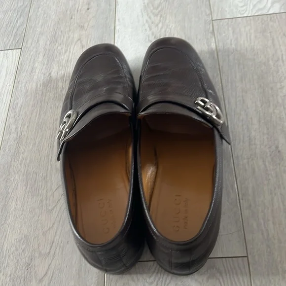 Men’s Gucci Brown Loafers Slip-On Leather Classic!Gorgeous shoes!Great condition - Picture 3 of 7